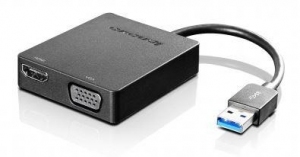 Lenovo - adapter USB 3.0 do VGA (F) i HDMI (F) [4X90H20061]